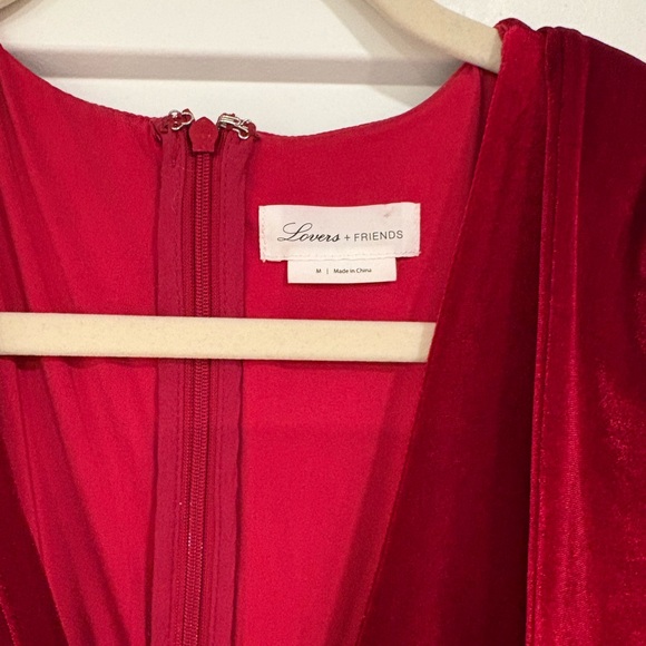 Lovers + Friends Deep Red Velvet Robe - Picture 3 of 3